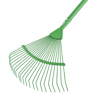 Грабли веерные стальные, 410х1500 мм, 22 круглых зуба, эмалир., стальной черенок Palisad - фото 2