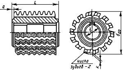 Фото 1 товара Фреза червячная м7,0 30˚ 112х112х40 2520-0689, 2520-0691