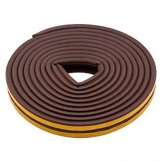 Уплотнитель резиновый, 6 м, профиль "P", коричневый Сибртех - фото 1