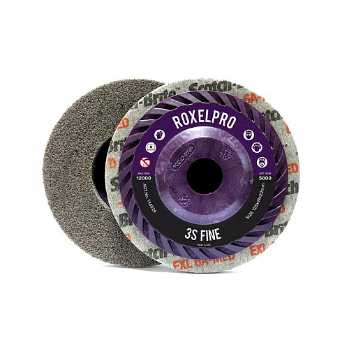 Фото 0 товара Нетканый прессованный круг ROXPRO 115х6х22мм, Triммable, 6A, Medium