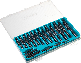 Набор сверл по металлу СИБИН 100 шт. (1-10 мм), класс В, быстрорежущая сталь, 29610-H100 - фото 1