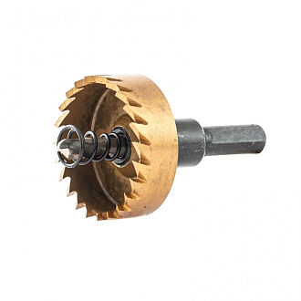 Коронка по металлу HSS, 40 мм, нитридтитановое покрытие Denzel - фото 2