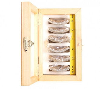 Набор образцов шероховатости поверхности (Т) из 6 шт, Ra (20.0 - 0.63), ЧИЗ, ГОСТ 9378-93 - фото 1