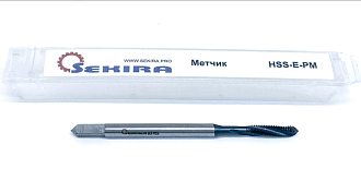 Метчик м/р 3х0,5х6х56 гл. винт. канавка HSS-E-PM Sekira - фото 2