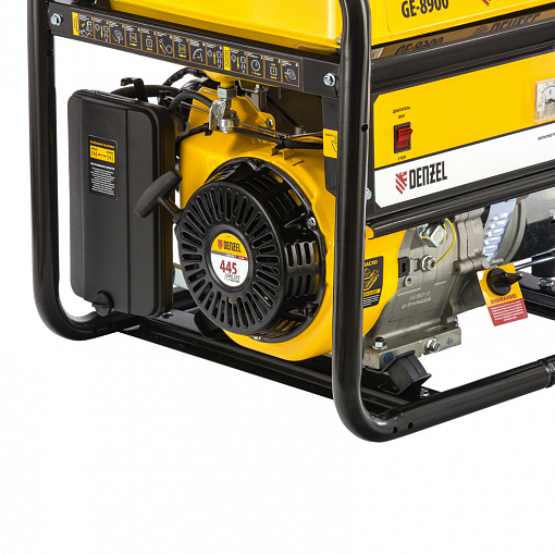 Фото 1 товара Генератор бензиновый GE 8900, 8.5 кВт, 220 В/50 Гц, 25 л, ручной старт Denzel