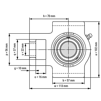 Подшипниковый узел UCT206 TECHNIX - фото 2