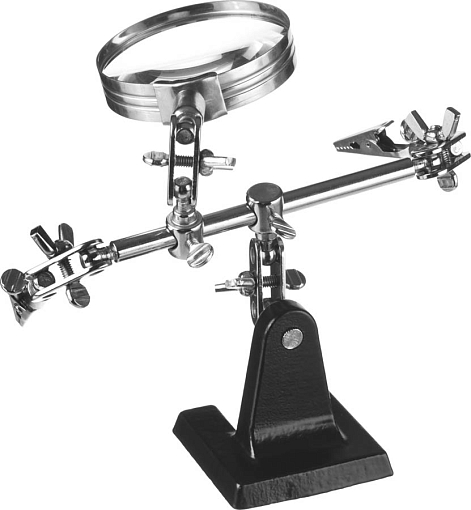 Фото 1 товара Штатив для фиксации электронных плат с увеличительной линзой STAYER 55339