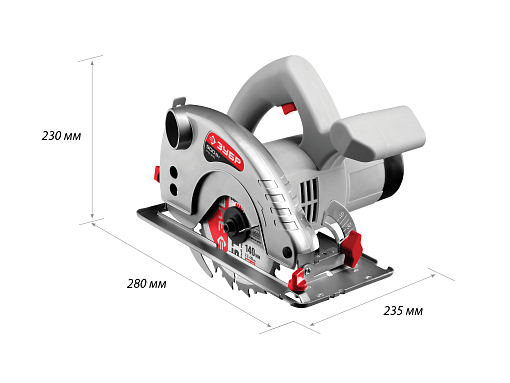 Фото 7 товара ЗУБР 900 Вт, 4500 об/мин, 140 мм, пила дисковая ЗПД-900 Мастер