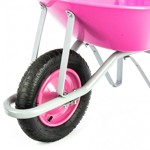 Фото 4 товара Тачка садовая, грузоподъемность 160 кг, объем 78 л Pink Line Palisad