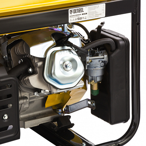 Фото 5 товара Генератор бензиновый GE 6900, 5.5 кВт, 220 В/50 Гц, 25 л, ручной старт Denzel