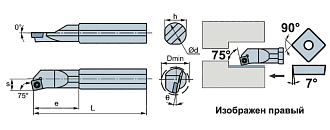 S12M-SSKCL09 DKR державка для внутреннего точения Deskar - фото 2