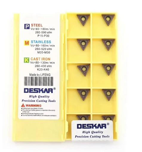 Фото 1 товара TCMT16T304 LF6018S токарная пластина Deskar