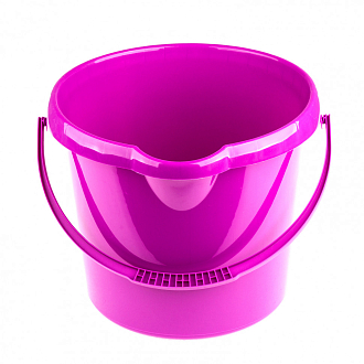 Ведро пластмассовое круглое 12 л, фиолетовое Elfe - фото 2