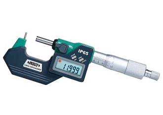 Микрометр МТЦ-25, 0-25мм/0-1", 0.001мм/0.00005", тип В (наконечник Ø8x3.5мм), INSIZE - фото 1