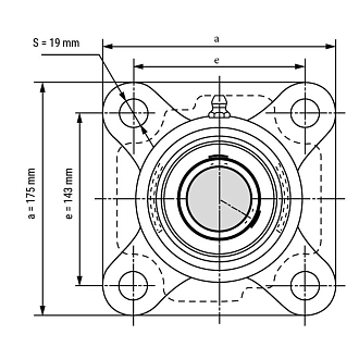 Подшипниковый узел UCF212 TECHNIX - фото 2