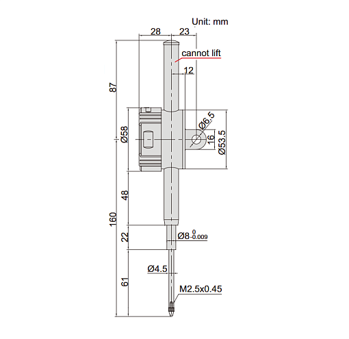 Фото 1 товара Индикатор ИЧЦ 50.8мм/2.0" дел 0.01мм/0.0005" подвижная подъемная крышка измерительного стержня, INSIZE
