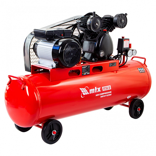 Фото 1 товара Компрессор воздушный ременный привод КР2500/80, 2,5 кВт, 80 литров, 420 л/мин МТХ