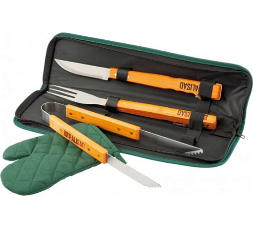 Фото 1 товара Набор приборов для барбекю, 4 предмета в сумке Camping Palisad