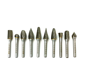 Набор борфрез тв. сплав. из 10шт. (A10,C10,D10,E12,F12,G12,J10,L12,M12,N10)х6мм Х-обр. насечка Sekira - фото 5