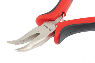 Длинногубцы изогнутые Mini, 130 мм, никелированные, авторазжим, Matrix - фото 2