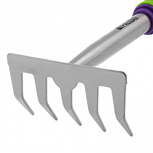 Фото 2 товара Грабли 5 - зубые, 115 х 275 мм, стальные, пластиковая рукоятка, Connect, Palisad