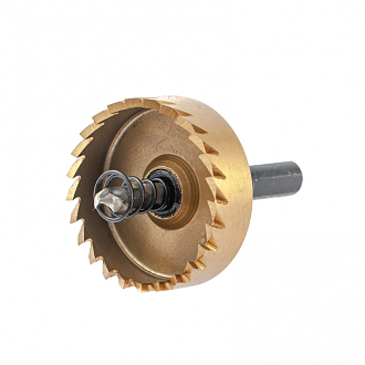 Коронка по металлу HSS, 45 мм, нитридтитановое покрытие Denzel - фото 2