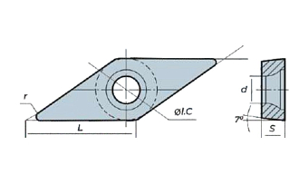 VCMT160404 36°LF6028 токарная пластина Deskar - фото 3