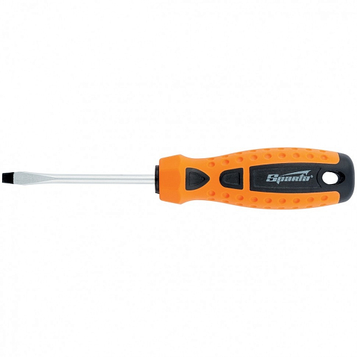 Фото 0 товара Отвертка "Point", SL6 х 38 мм, CrV, двухкомпонентная рукоятка Sparta