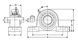 Подшипниковый узел UKP213+H2313 TECHNIX - фото 2