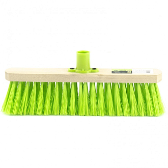 Щетка дер. для подметания, 280 мм, 5 рядов, салатовая, прямая тулейка с резьбой Сибртех - фото 1