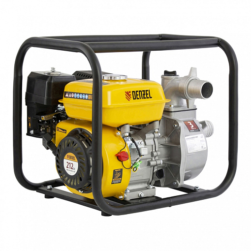 Фото 1 товара Мотопомпа бензиновая для чистой воды PX-50, 7 л.с, 2", 600 л/мин, глубина 8 м, напор 30 м Denzel