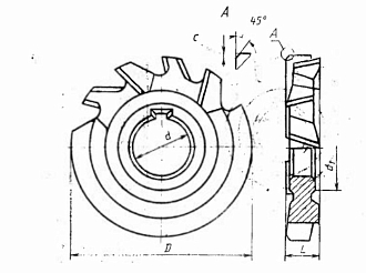 Фреза трехсторонняя 100х12х32 Р6М5 разнонаправленный зуб 2240-0161 - фото 2