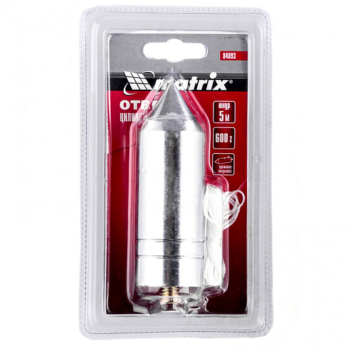 Фото 1 товара Отвес цилиндрический, 600 г, шнур 5 м Matrix