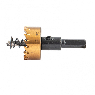 Коронка по металлу HSS, 28 мм, нитридтитановое покрытие Denzel - фото 1