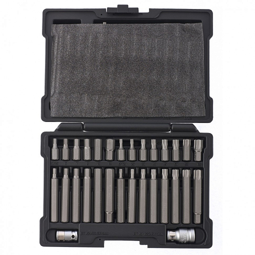 Фото 1 товара Набор бит HEX, TORX, SPLine, хвостовик-шестигранник 1/2, CrV, 42 шт. Stels