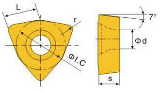 WCMT06T308 SF TF618 пластина для сверла Boro Deskar - фото 2