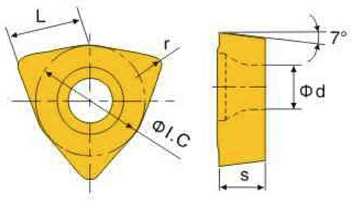 Фото 1 товара WCMT06T308 SF TF618 пластина для сверла Boro Deskar
