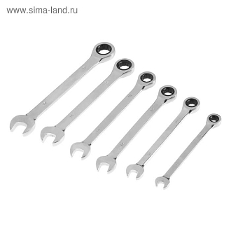 Набор ключей комбинированных трещоточных с переключателем 8-19мм (8шт) - фото 3