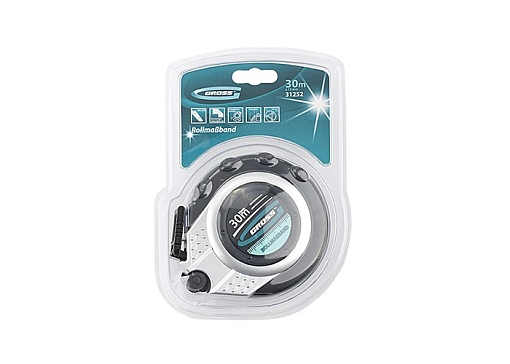 Фото 2 товара Рулетка геодезическая 30 м х 13 мм, закрытый корпус, мет. лента, нейлон Gross