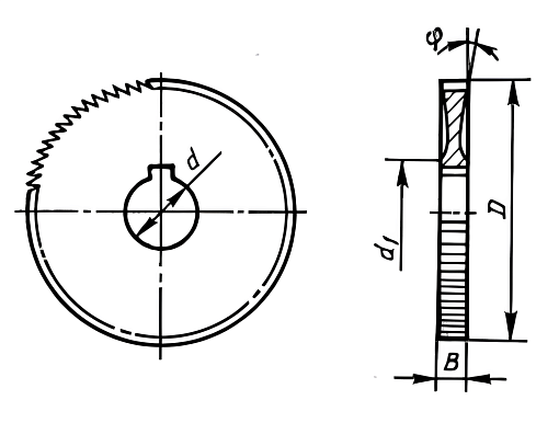 Фото 1 товара Фреза отрезная 100х2,0х22 тип 2 (ср.з=48) Р6М5(HSS6542) отрезная Sekira