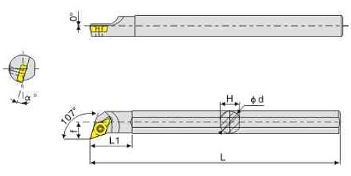 Фото 3 товара S20R-SDQCR11 державка для внутреннего точения Deskar