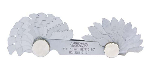 Фото 0 товара Шаблон резьбовой М 60° 0.25-6.0 мм погрешность ±0.07 мм INSIZE