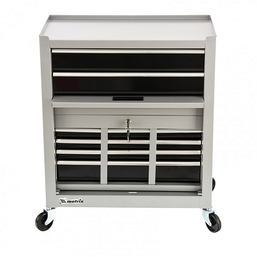 Фото 1 товара Шкаф для инструмента, 600х260х340 мм, 616х330х658 мм, на колесах, 10 ящиков Matrix