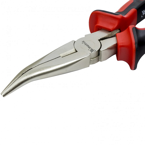 Фото 1 товара Длинногубцы изогнутые Nickel, 180 мм, никелированные, двухкомпонентные рукоятки Matrix