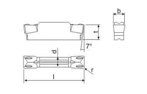 Фото 1 товара MGMN200 G QD2018 пластина отрезная, канавочная (набор 10 шт) Qtool