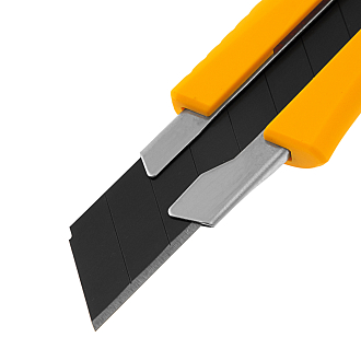 Нож, 18 мм, сменное лезвие, SK4, метал. направляющая, винтовой фиксатор Denzel - фото 4