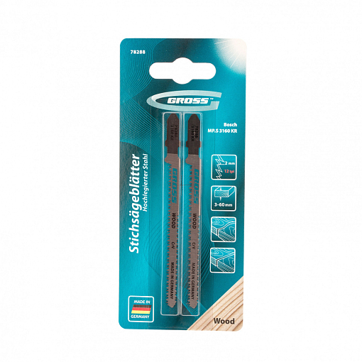 Фото 2 товара Полотна для электролобзика по дереву, двухстор., фигурный рез, 2 шт. ( 3160 KR ) Gross