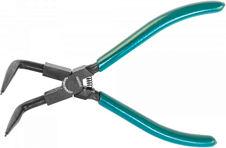 Щипцы загнутые 90° для стопорных колец удлиненные с ПВХ рукоятками, сжим, 215 мм, 10-32 мм, Jonnesway - фото 2