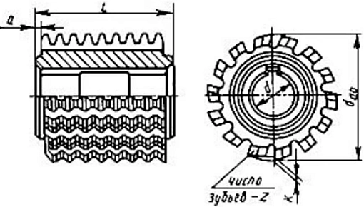 Фото 1 товара Фреза червячная М0,8 Кл А, 30 гр, (2520-0665) ГОСТ6637 Sekira