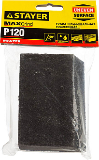 Губка шлифовальная STAYER 100x68x42x26мм, P120, угловая, средняя жесткость, 3561-120 - фото 2